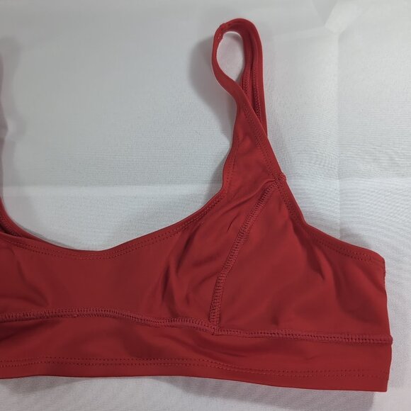 Kendall + Kylie Red Bikini Top M Medium Swim Bathing Beach Suit Pool - Picture 3 of 6